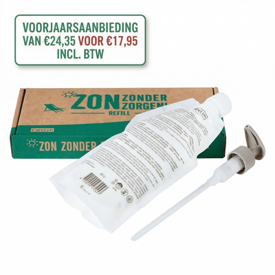 Navulling Reisdispenser 300ml SPF30 microplasticvrije zonnebrandcréme